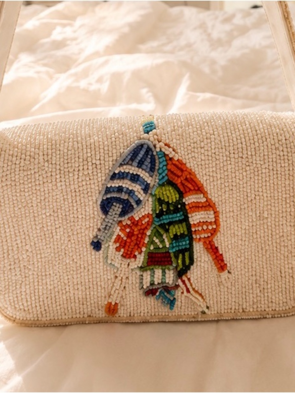 🦞 Handcrafted Beaded Coastal Shoulder Bag